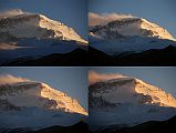 08 Cho Oyu Begin Of Sunset From Chinese Base Camp The golden yellow light of sunset starts to shine on Cho Oyu from Chinese Base Camp.